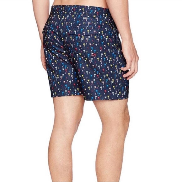 NWOT {Original Penguin} Palm Tree Swim Trunks - Picture 1 of 8